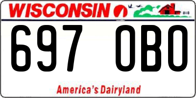 WI license plate 697OBO