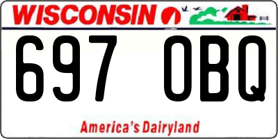 WI license plate 697OBQ