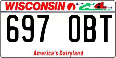WI license plate 697OBT
