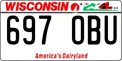 WI license plate 697OBU