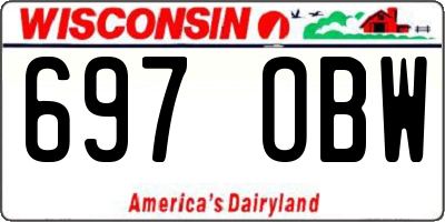 WI license plate 697OBW