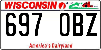 WI license plate 697OBZ
