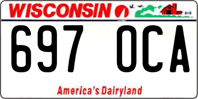 WI license plate 697OCA