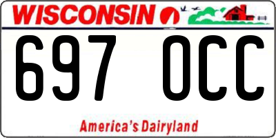 WI license plate 697OCC