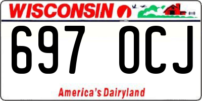 WI license plate 697OCJ