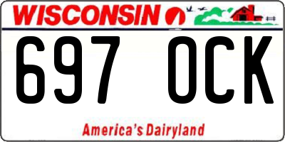 WI license plate 697OCK