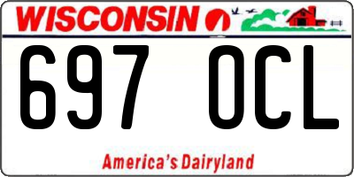 WI license plate 697OCL