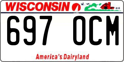 WI license plate 697OCM