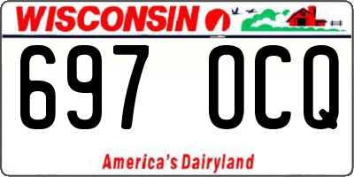 WI license plate 697OCQ