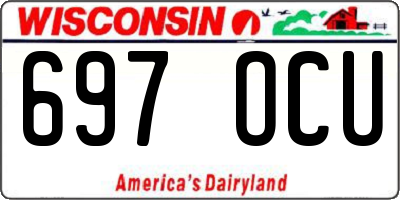 WI license plate 697OCU
