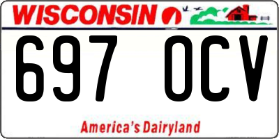 WI license plate 697OCV