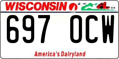 WI license plate 697OCW