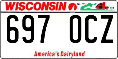 WI license plate 697OCZ
