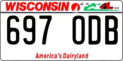 WI license plate 697ODB