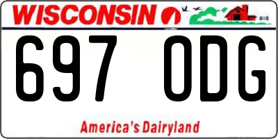 WI license plate 697ODG