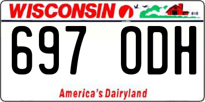 WI license plate 697ODH