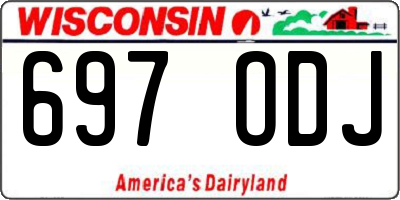 WI license plate 697ODJ