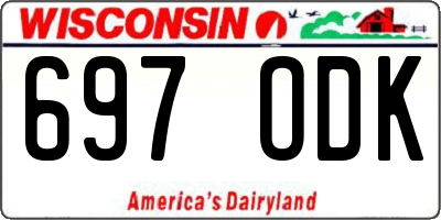 WI license plate 697ODK