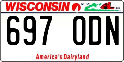 WI license plate 697ODN
