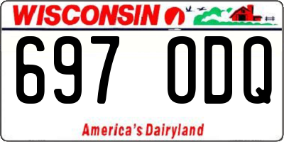 WI license plate 697ODQ