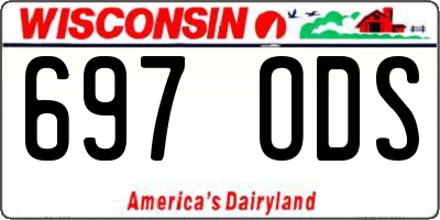 WI license plate 697ODS