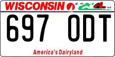 WI license plate 697ODT