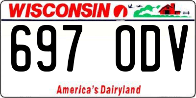 WI license plate 697ODV