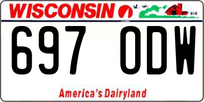 WI license plate 697ODW