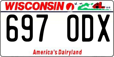 WI license plate 697ODX