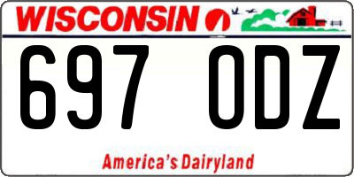 WI license plate 697ODZ