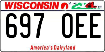 WI license plate 697OEE