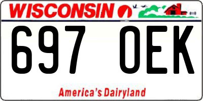 WI license plate 697OEK
