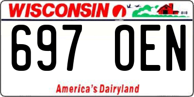 WI license plate 697OEN