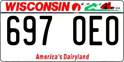 WI license plate 697OEO