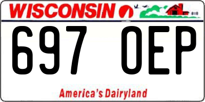 WI license plate 697OEP
