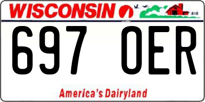WI license plate 697OER