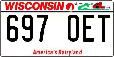 WI license plate 697OET