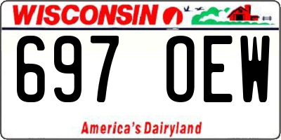WI license plate 697OEW