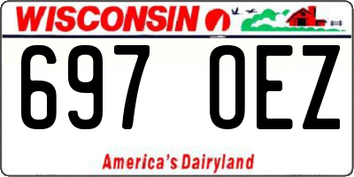 WI license plate 697OEZ