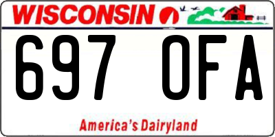 WI license plate 697OFA