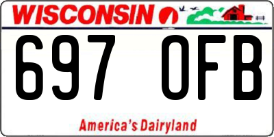WI license plate 697OFB