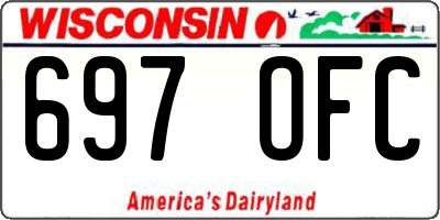 WI license plate 697OFC