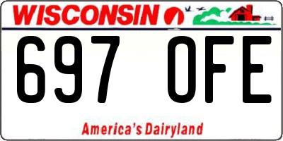WI license plate 697OFE