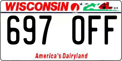 WI license plate 697OFF