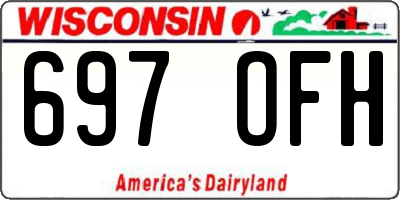 WI license plate 697OFH