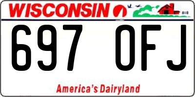 WI license plate 697OFJ