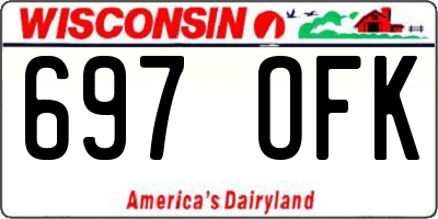 WI license plate 697OFK
