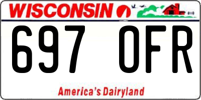 WI license plate 697OFR