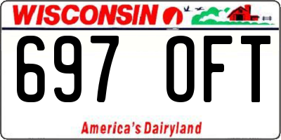 WI license plate 697OFT