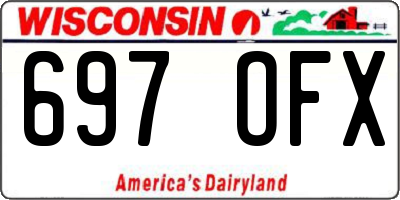 WI license plate 697OFX